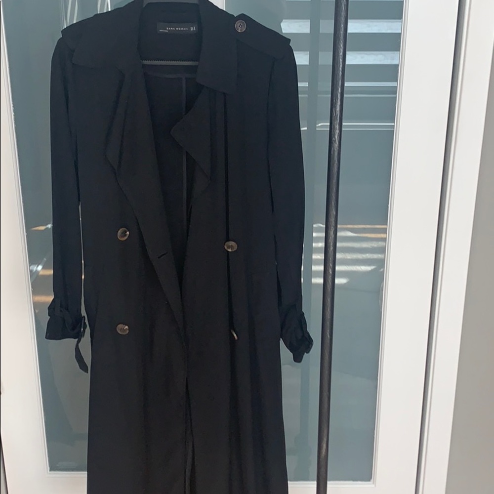 ZARA Lapel Collar Lightweight Trench Coat